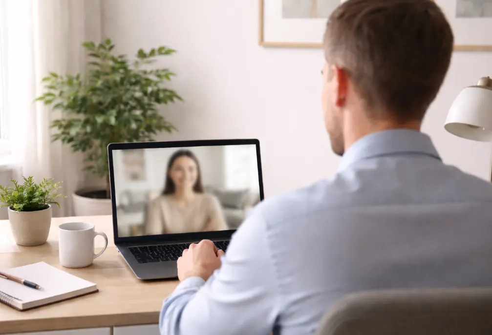 Telehealth video visit from home